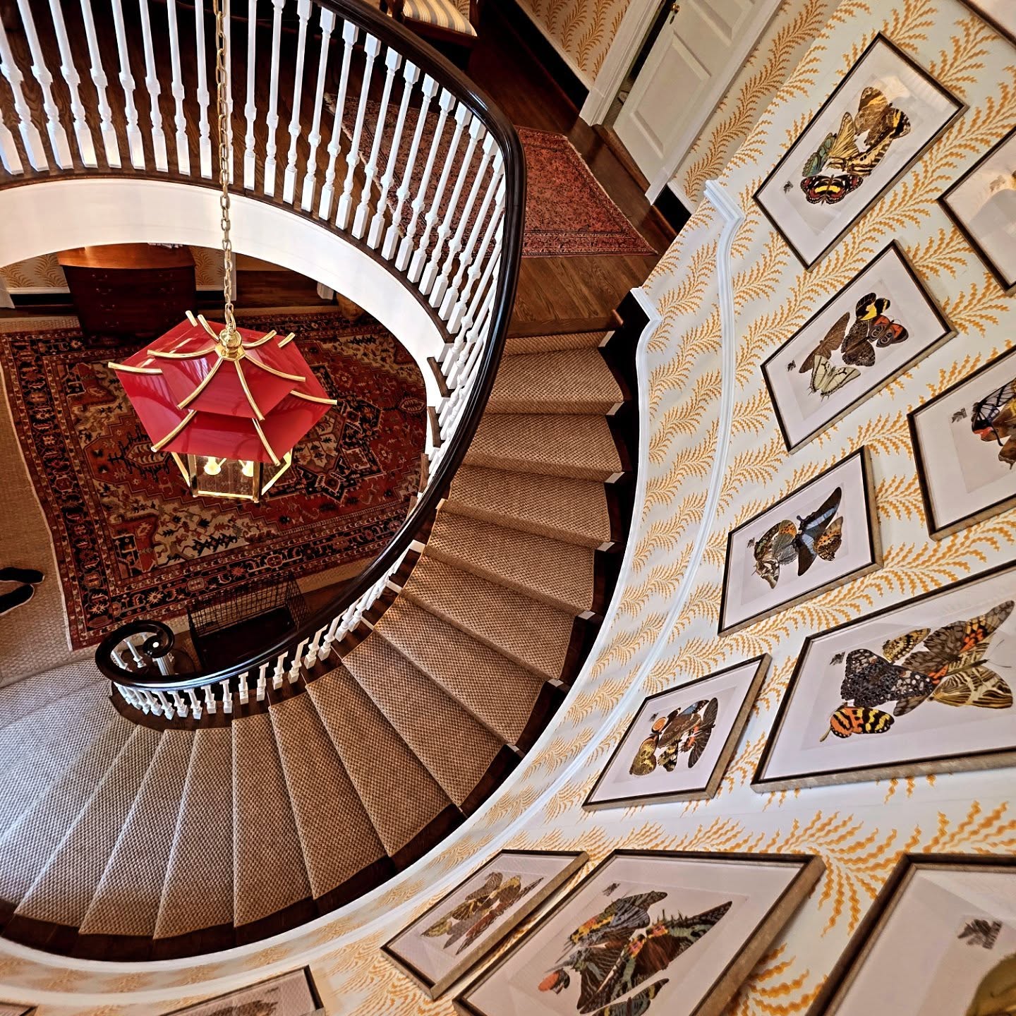 Luxury Curved Staircase - Buckhead Estate